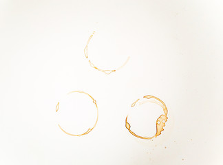 Coffee Stains on a White Background