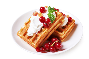 waffles with berries