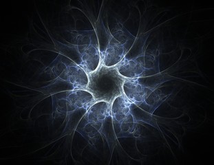 Lacy colorful clockwork pattern. Digital fractal art design. Abstract design of sacred symbols signs geometry.