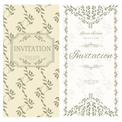Retro Invitation or wedding card