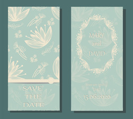 Vintage card or wedding invitation