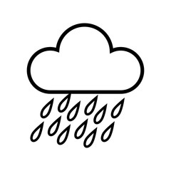 cloud rainy cloudy weather season meteorology vector illustration isolated