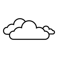 Fototapeta premium cloud clear weather sky cloudy meteorology silhouette vector illustration isolated