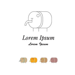 Unique modern logotype with winery symbol