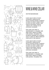 Wine design elements in rectangular background