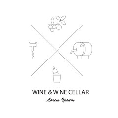 Wine logotypes. 