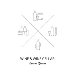 Wine logotypes. 