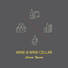 Wine logotypes. 