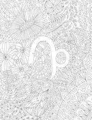 Fototapeta premium Hand-drawn zodiac sign capricorn