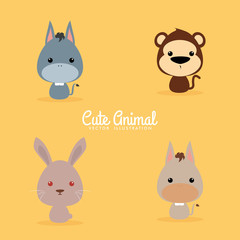 Cute Cartoon Wild animals