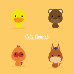 Cute Cartoon Wild animals