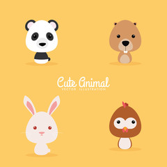 Cute Cartoon Wild animals