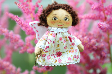 colorful handmade doll