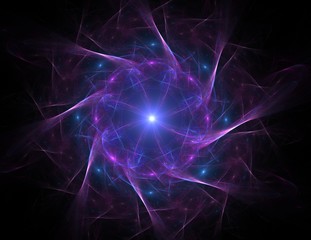 Lacy colorful clockwork pattern. Digital fractal art design. Abstract design of sacred symbols signs geometry.