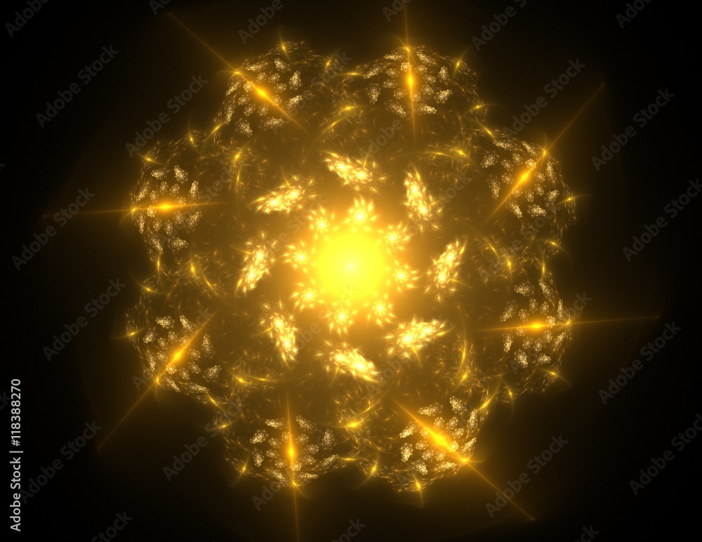 Poster geometry of space series. visually attractive backdrop made of conceptual grids curves and fractal e