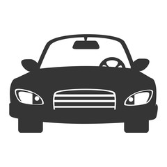 car automobile auto transport vehicle front sport icon vector illustration isolated 