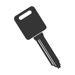 key safe car square door security lock metal object vector illustration