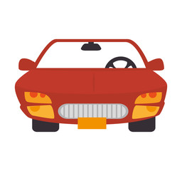 car automobile auto transport vehicle front icon vector illustration isolated 
