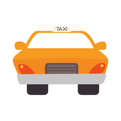 taxi cab car auto vehicle service delivery front vector illustration isolated
