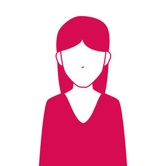 women business  face leader executive office work professional pink vector illustration isolated 