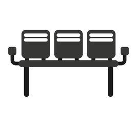 waiting room chairs isolated icon