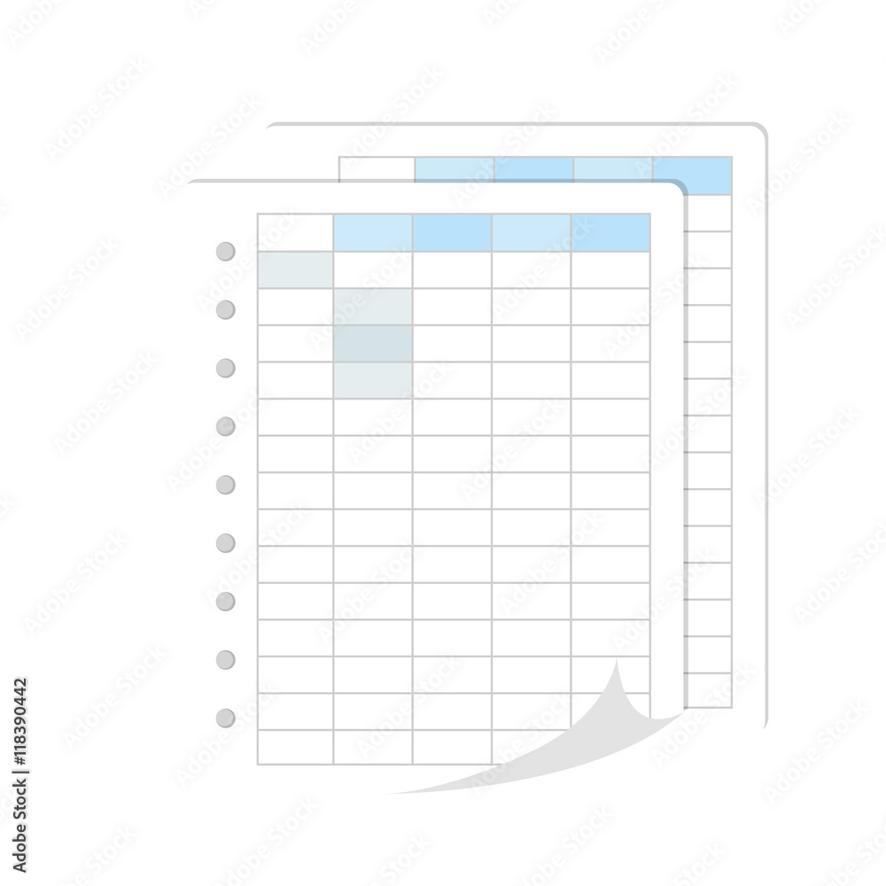 Sticker spreadsheet file data financial statistics table bars graph vector illustration isolated