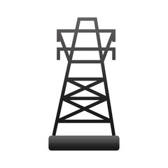 energy electricity electric building tower structure industry vector illustration isolated
