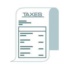 taxes paper receipt icon