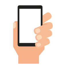 hands human user smartphone isolated icon