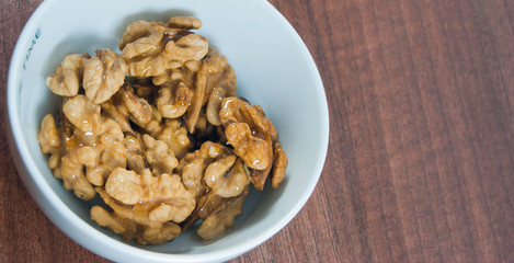 Walnuts in bowl snack time