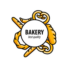 vector logo bread