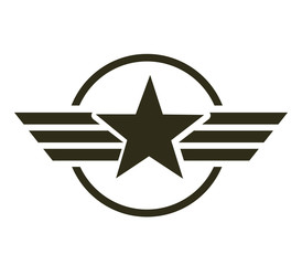 military star emblem isolated icon