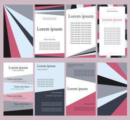 Цветные карточки для текста. Стильные бланки для бизнеса. Фирменная заготовка для письма, флаера. 