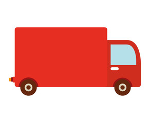 truck delivery service isolated