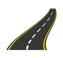roadway landscape isolated icon