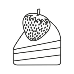 sweet cake isolated icon