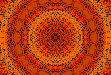 Obraz premium Radial dotted pattern