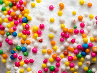 colored millet at Easter. macro