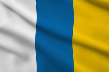 Obraz premium Flag of the Canary Islands (ESP)