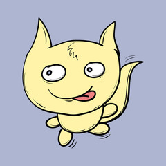 Funny cats. Suitable for childrens stories and fairy tales. Vector