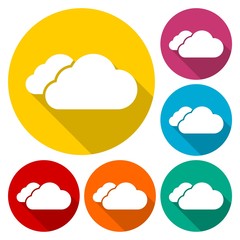 Fototapeta premium Set of color cloud icons