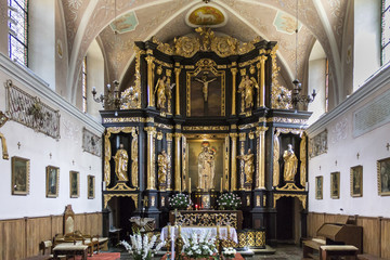 Fototapeta na wymiar Altar in Stoczek Klasztorny Monastery