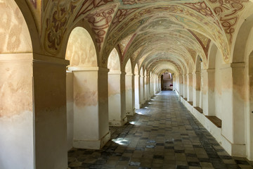 Fototapeta na wymiar Gallery in Stoczek Klasztorny Monastery