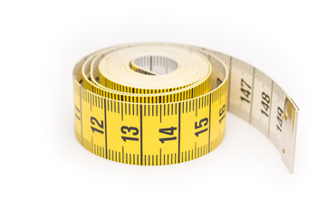 Rolled yellow black measure lint