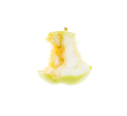 bitten apple on a white background