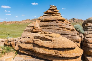 Felsformation Wüste Gobi Mongolei