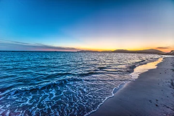 Stickers pour porte Mer / coucher de soleil colorful sunset in Alghero shoreline