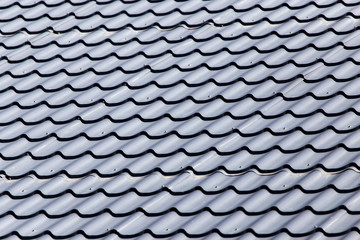 metal roofing roof as background