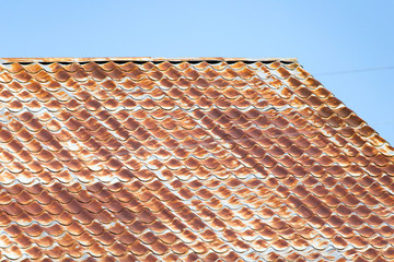 rusty metal roofing roof as background
