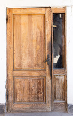 old wooden door as a background